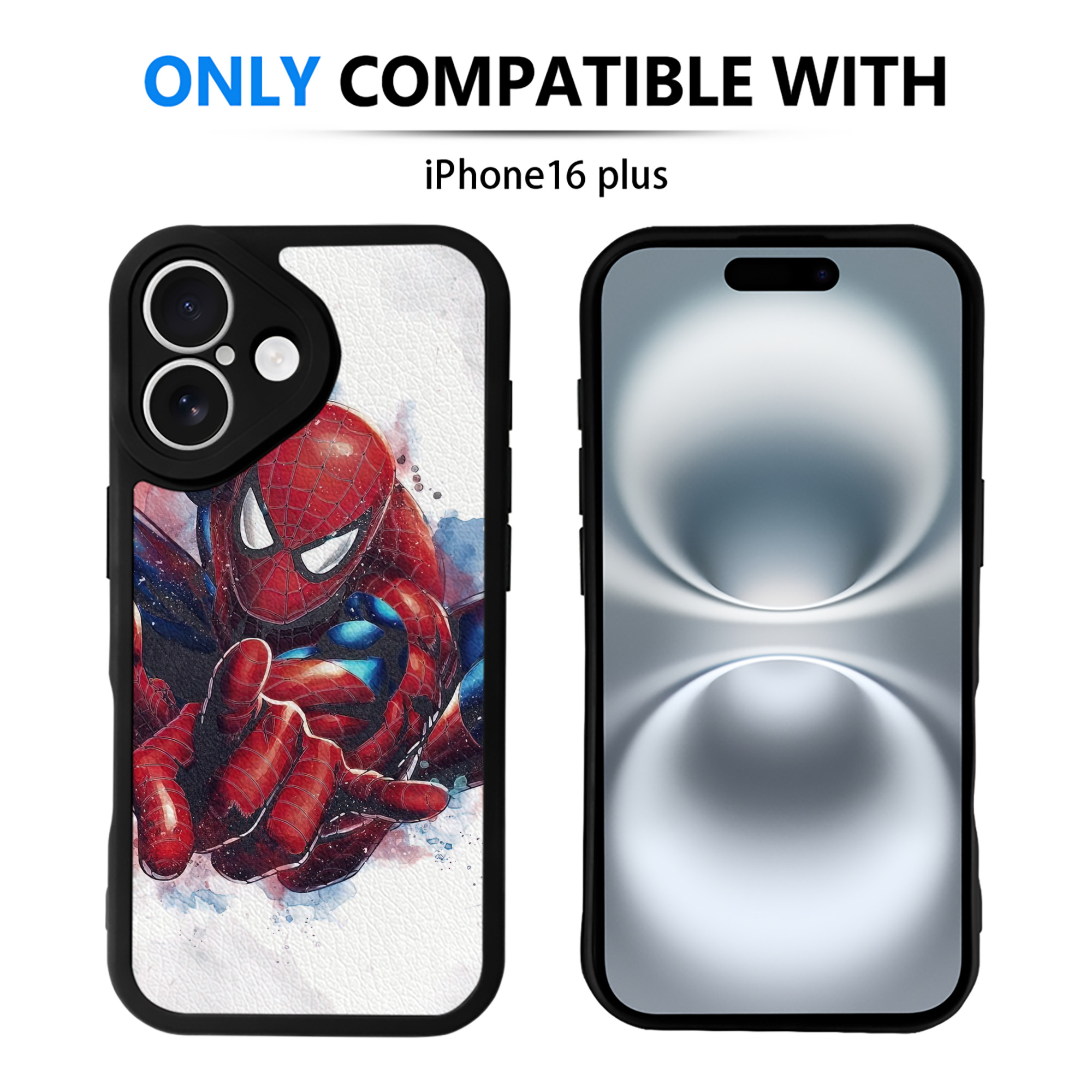 Spider Man スパイダーマン 【iPhone 16シリーズ対応】シリコンスマホケース（レザー調） 材質：シリコン